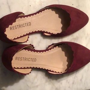 Red velvet like flats